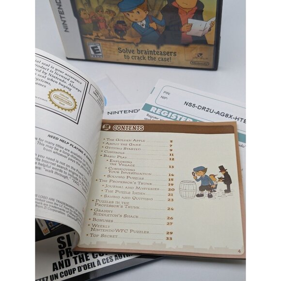 Professor Layton and the Curious Village (Nintendo DS) Case & Manual - Picture 5 of 6